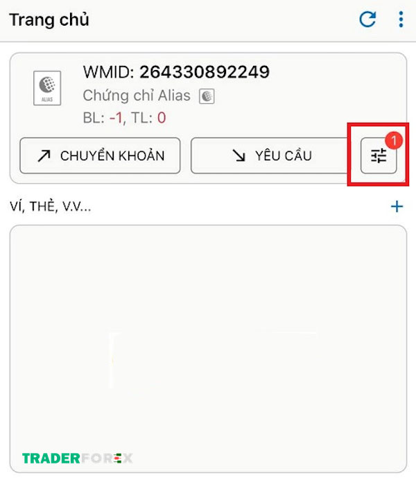 Truy cập tài khoản để xác minh