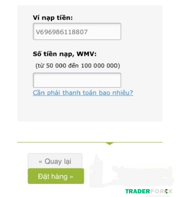 Nhập số tiền cần nạp